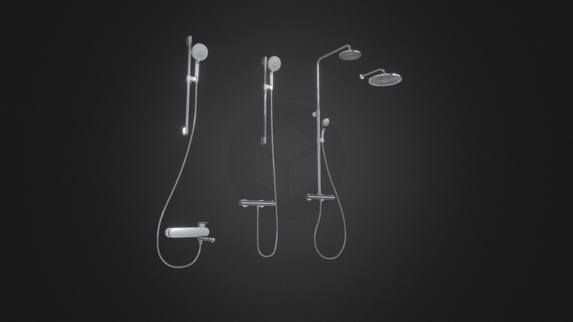 Bathroom mixer set Ravak set 01

This set: 

The model given is easy to use 



1 file obj standard 



1 file 3ds Max 2013 vray material 



1 file 3ds Max 2013 corona material 



1 file of 3Ds 



Topology of geometry:
- forms and proportions of The 3D model 
- the geometry of the model was created very neatly 
- there are no many-sided polygons 
- detailed enough for close-up renders 
- the model optimized for turbosmooth modifier 
- Not collapsed the turbosmooth modified 
- apply the Smooth modifier with a parameter to get the desired level of detail

Materials and Textures:


3ds max files included Vray-Shaders 
3ds max files included Corona-Shaders 
all texture paths are cleared

Excellent renders to you! - Bathroom mixer set Ravak set 01 - Buy Royalty Free 3D model by madMIX 3d model