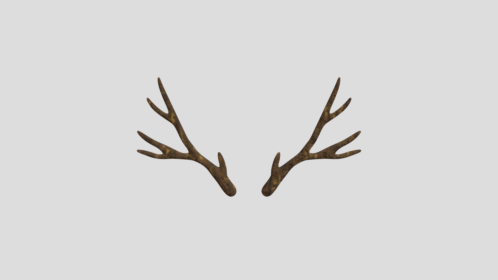 Reindeer or deer antlers for avatar.  Can be rezised to be smaller.  Meant to come out the top of the head, not out the sides like moose antlers.  Created in Blender 3d model