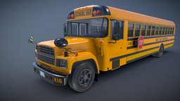 American generic school bus train, truck, van, traffic, bus, travel, vehicle, car, durastar