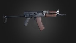 AK-74 ak74, russian-weapon, rigged, gameready, 545x39mm