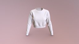 Crop Women’s Sweatshirts neck, women, classic, collection, round, womens, sweatshirt, loose, relaxed, fitted, sweatshirts, cup, of, basic