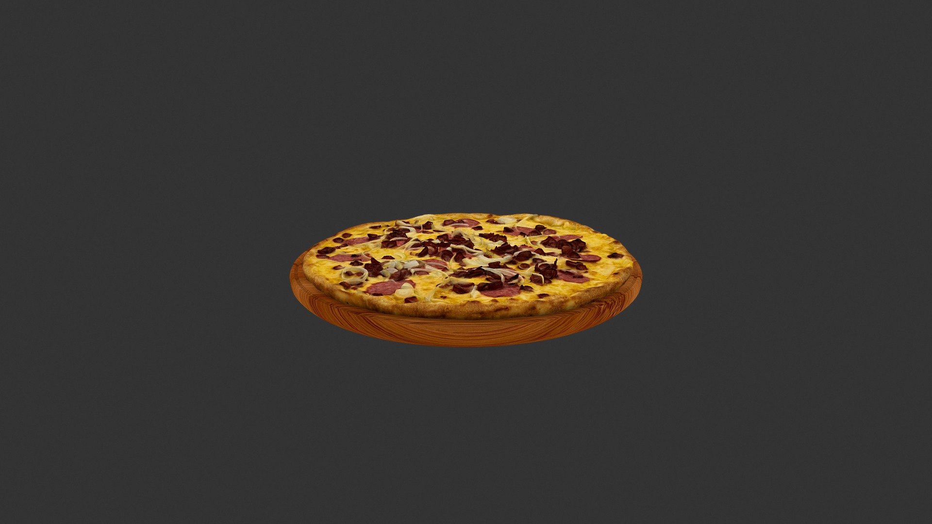 Піца Мюнхенська (Pizza Meat Onion) - 3D model by alex.alexandrov.a 3d model