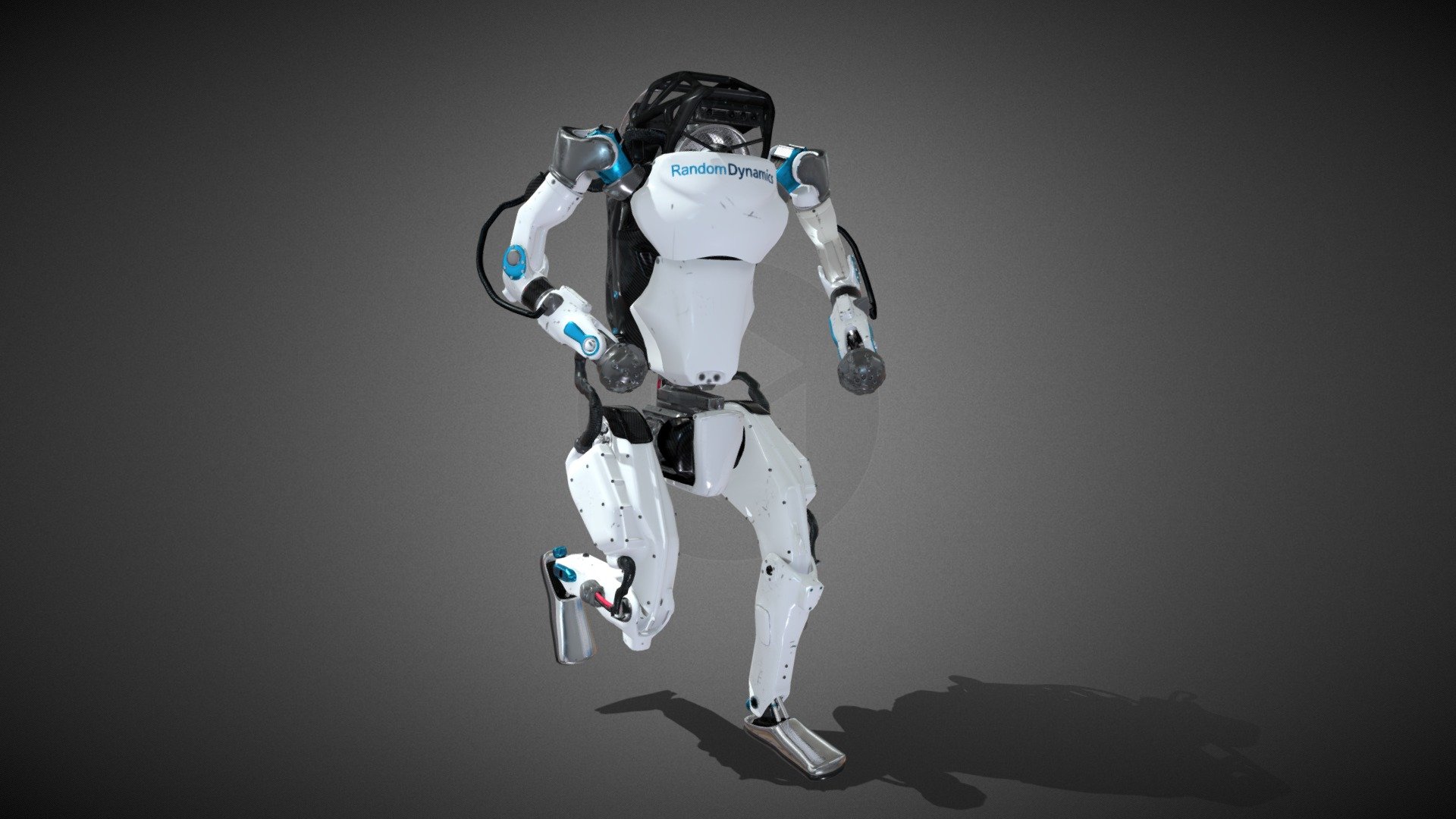 This is Random Represent version of Atlas the robot of bosto dynamics animated.
FBX format.
Unwrapped UV.
PBR material.
Textures and maps 4096x4096 resolution in .png file format.
Included texture maps: Diffuse, Normal, Ambient Occlusion, Specular, Roughness 3d model