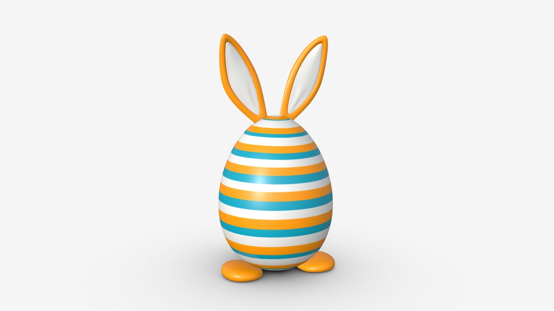 Easter Egg Rabbit-like Decorated - Buy Royalty Free 3D model by HQ3DMOD (@AivisAstics) 3d model