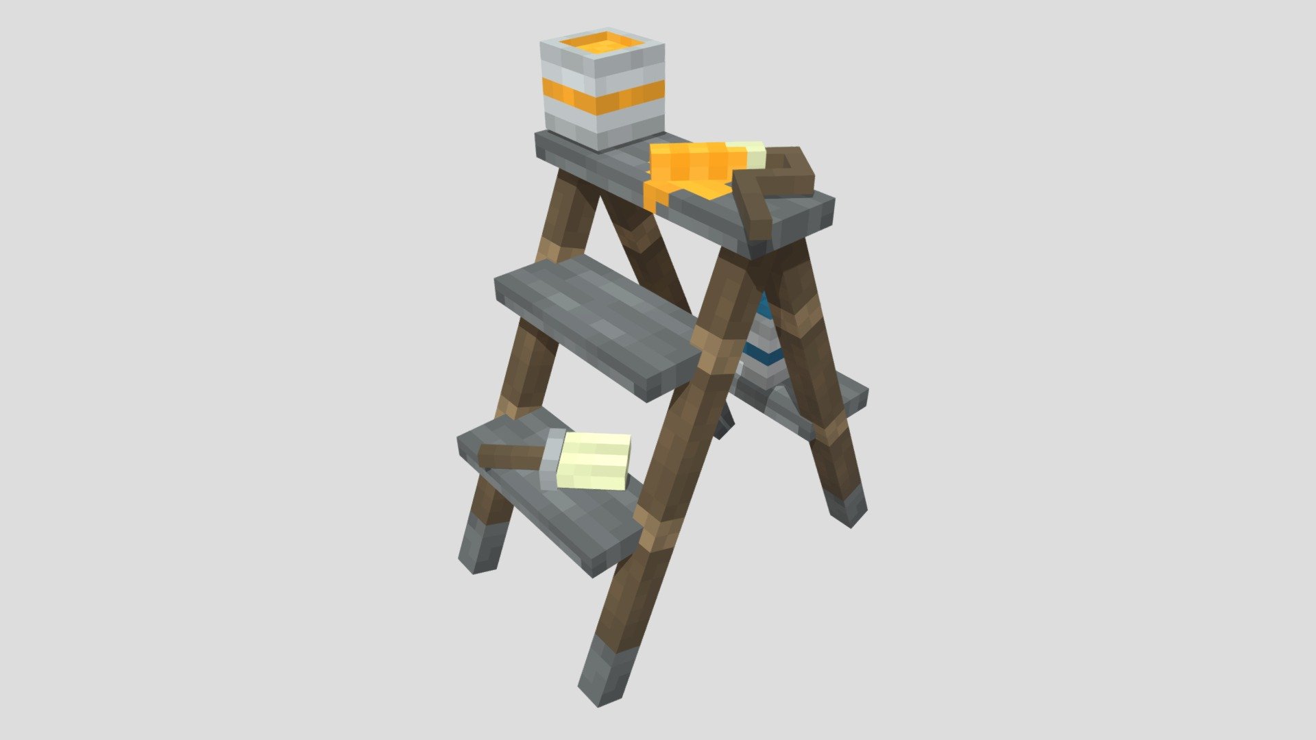 Paint ladder for minecraft 

Made in @blockbench

Render in @sketchfab - Paint ladder - 3D model by Quizer 3d model