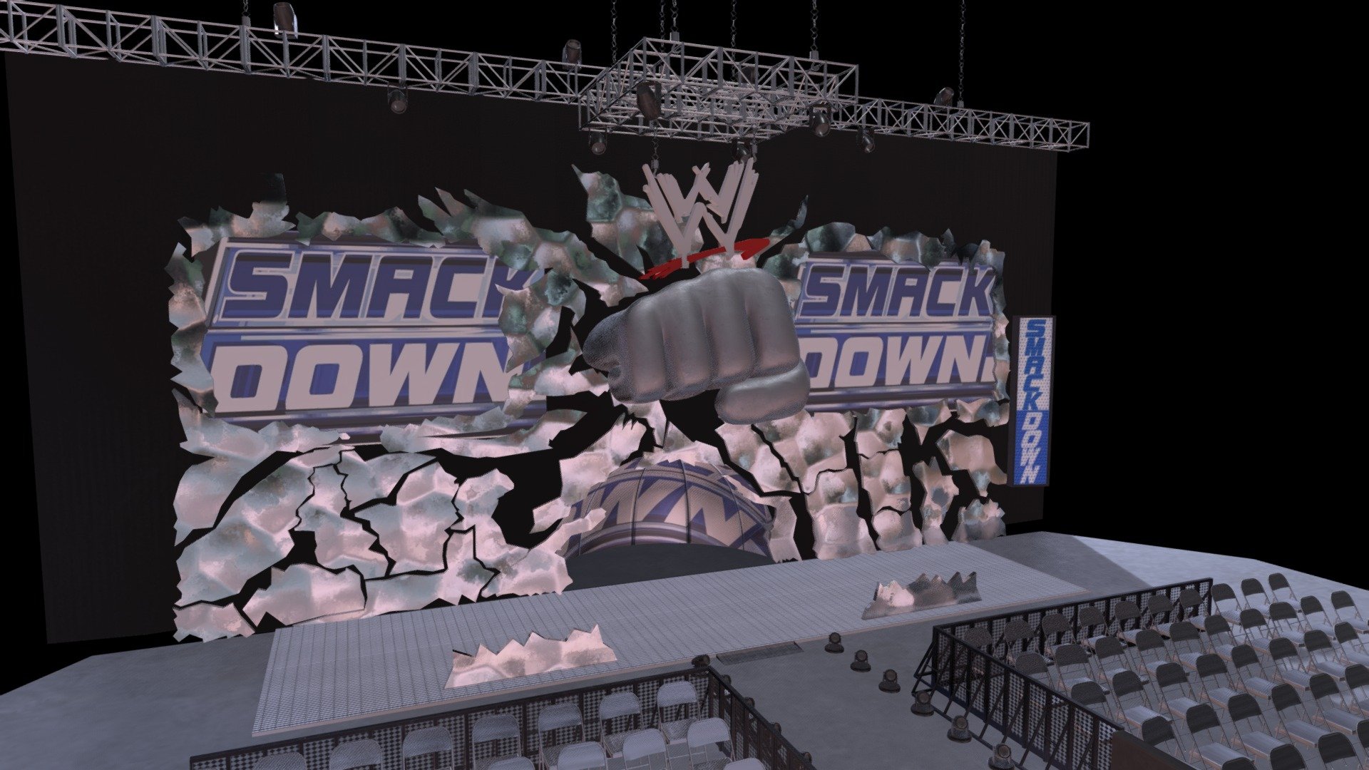Update:
You can now purchase this arena on turbo squid by searching for &ldquo;WWE Wrestling Arena