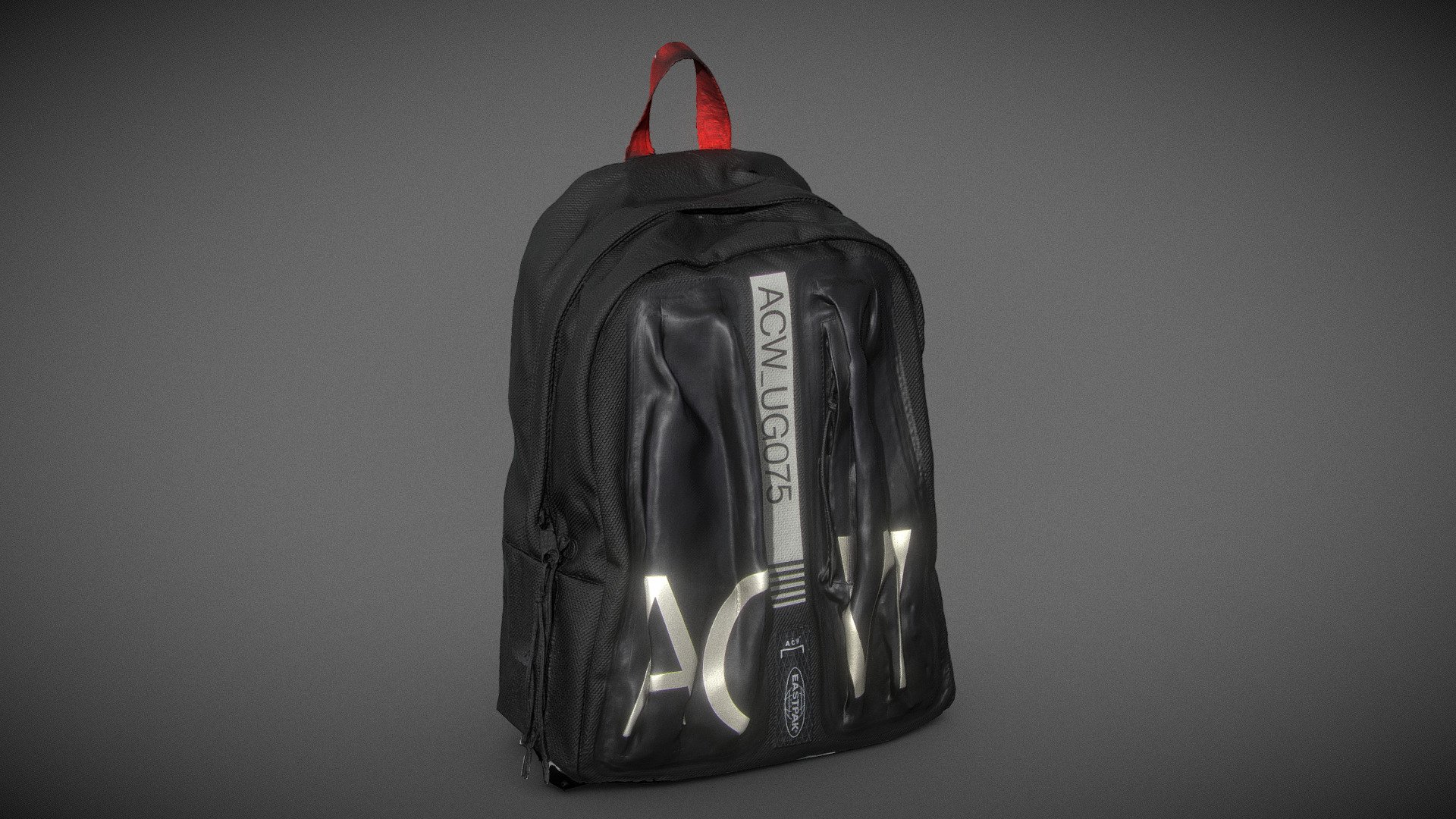3D scan of this ACW* X Eastpak Ruched Backpack collab.
Made with 300 pictures, PBR MODEL 250k triangles. 
Didn't have the time to do the bottom sorry 3d model