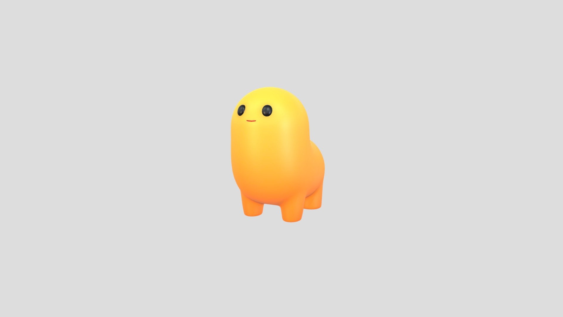 Monster Character 001          

3d cartoon model.          


Ready for your Game, App, Animation, etc.          

File Format:          

-3ds Max 2022          

-FBX          

-STL          

-OBJ          
   


1,384 polygon  
   


PNG textures               

2048x2048 px               


- Albedo                        

- Roughness                         



Clean topology 3d model