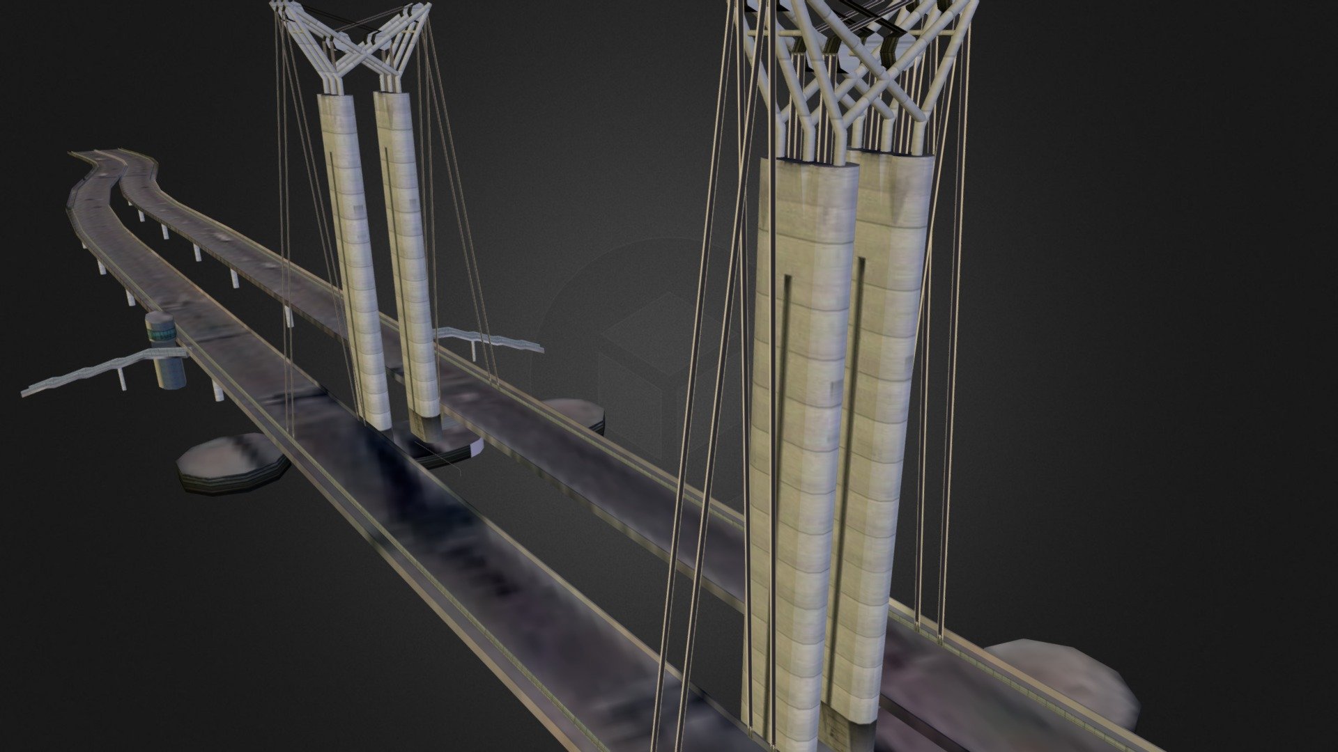 Le pont Flaubert situé à Rouen, France.  - Pont Flaubert - 3D model by KangaroOz 3D (@KangaroOz-3D) 3d model