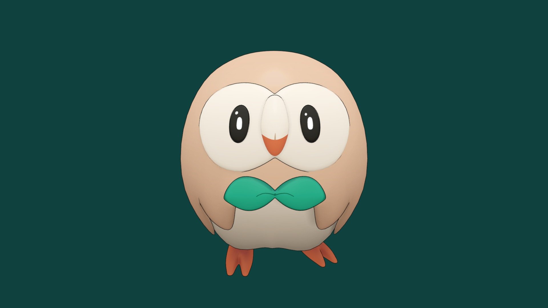 Model I did to showcase my modeling process on a youtube video! - Pokémon: Rowlet - 3D model by Ines Pereira (@inesp_3d) 3d model
