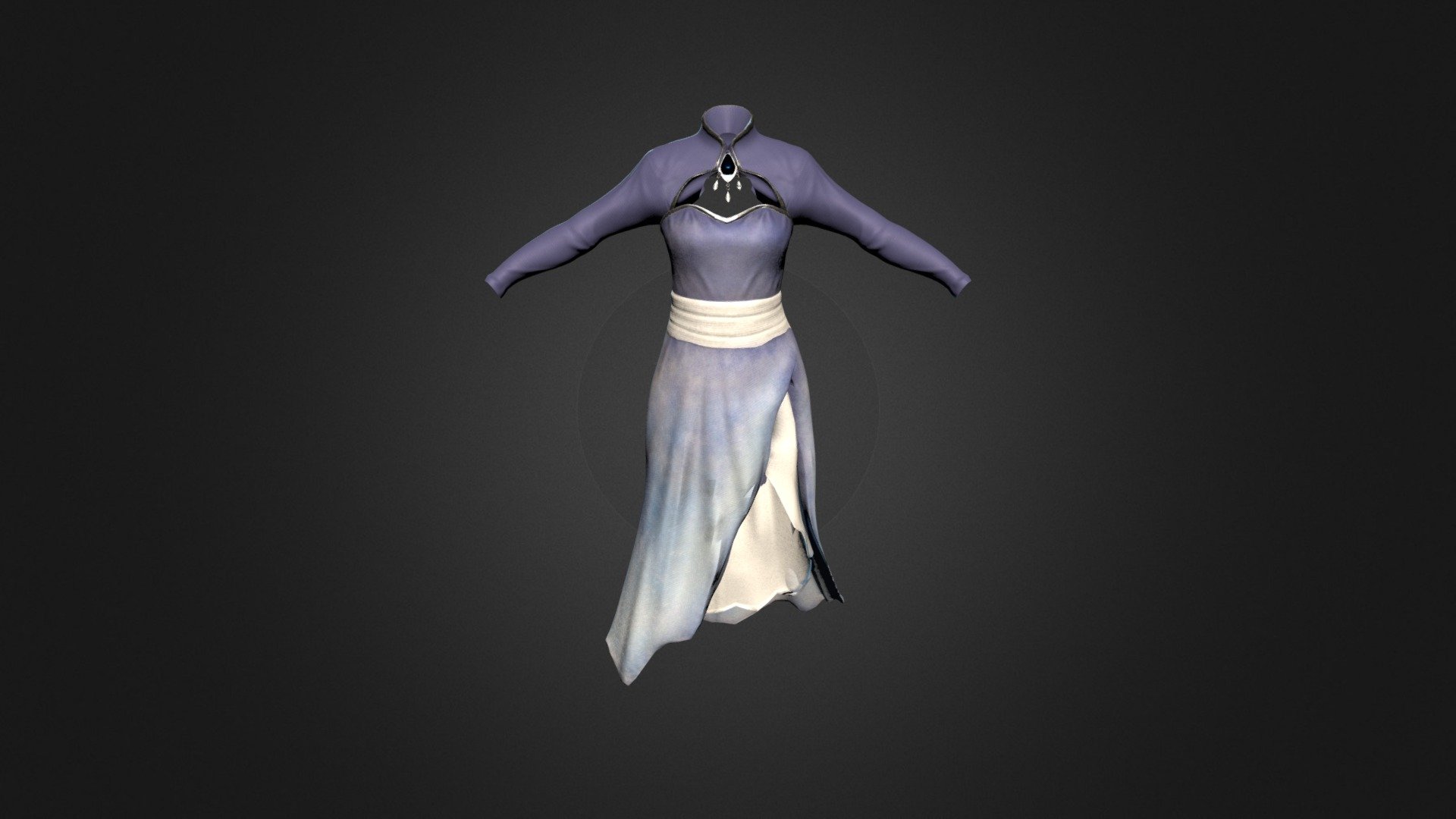 The Dress worn by Weiss Schnee from Rwby - Weiss's Dress - Download Free 3D model by CANiijima 3d model