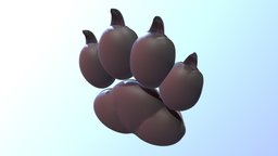 Paw wolf draft 001 dog, chien, paw, loup, paws, patte, blender, wolf