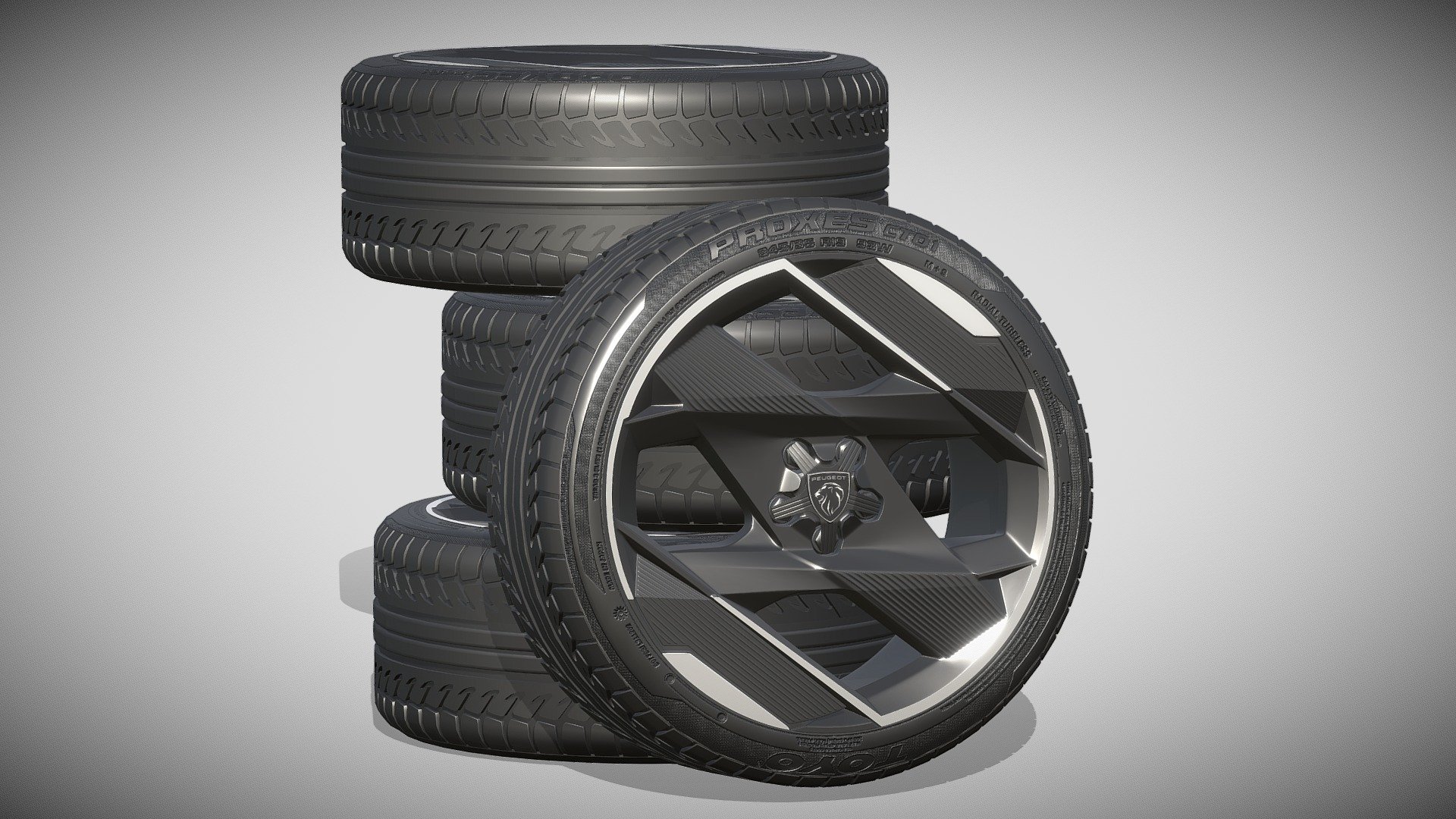 Peugeot wheels

Clean geometry Light weight model, yet completely detailed for HI-Res renders. Use for movies, Advertisements or games

Corona render and materials

All textures include in *.rar files

Lighting setup is not included in the file! - Peugeot wheels - Buy Royalty Free 3D model by zifir3d 3d model