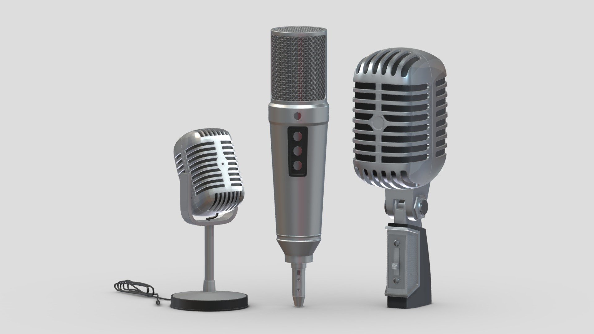 Hi, I'm Frezzy. I am leader of Cgivn studio. We are a team of talented artists working together since 2013.
If you want hire me to do 3d model please touch me at:cgivn.studio Thanks you! - 3 Microphones Collection - Buy Royalty Free 3D model by Frezzy3D 3d model