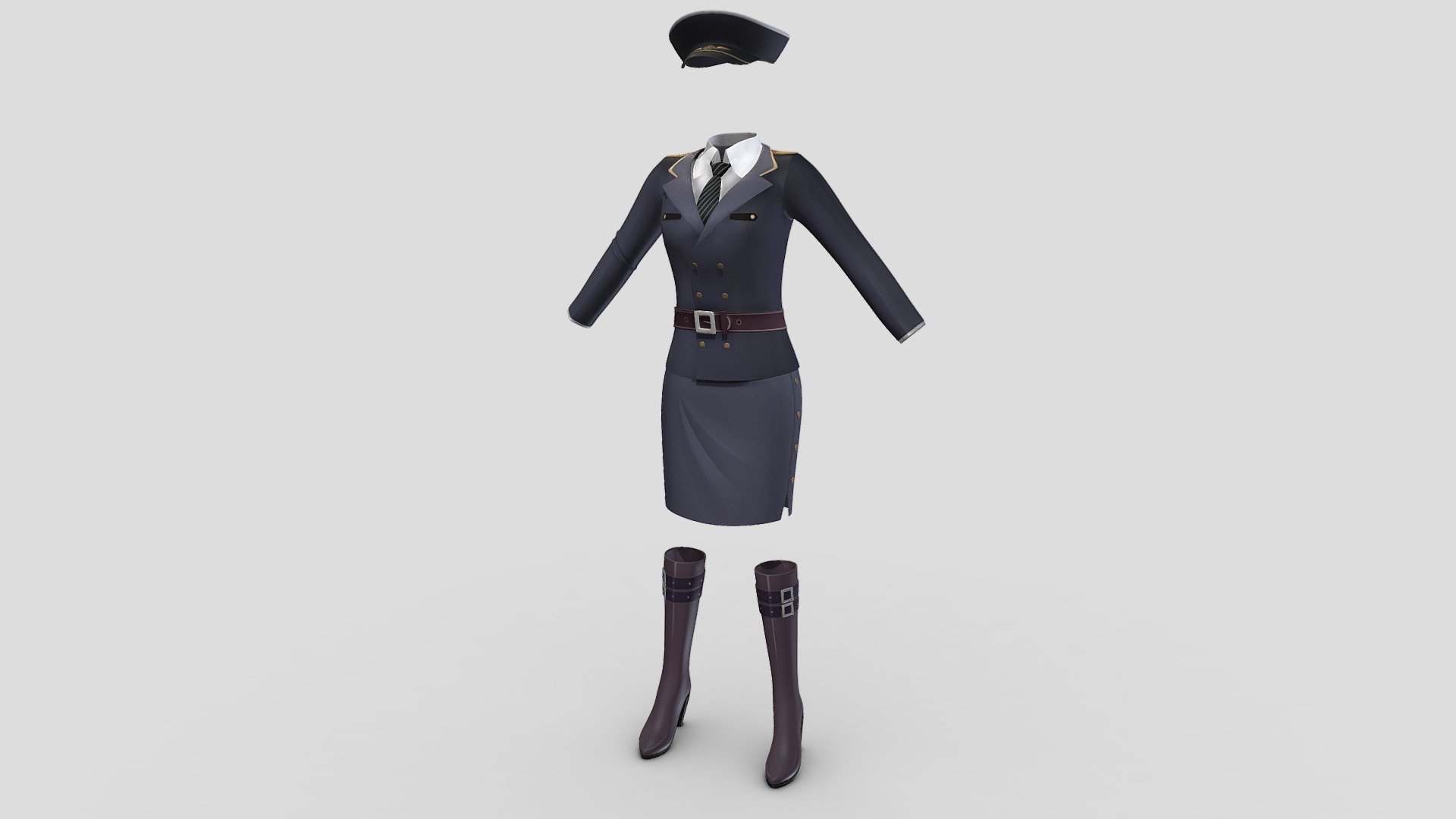 Uniform + Boots + Cap

Can fit to any character

Ready for games

Clean topology

No overlapping unwrapped UVs

High quality realistic textues

FBX, OBJ, gITF, USDZ (request other formats)

PBR or Classic

Please ask for any other questions

Type     user:3dia &ldquo;search term