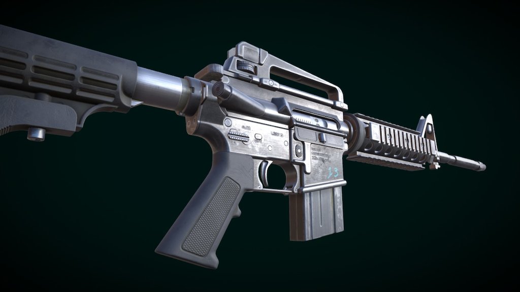 M4 Carbine - 3D model by Ben (@bjgummer) 3d model