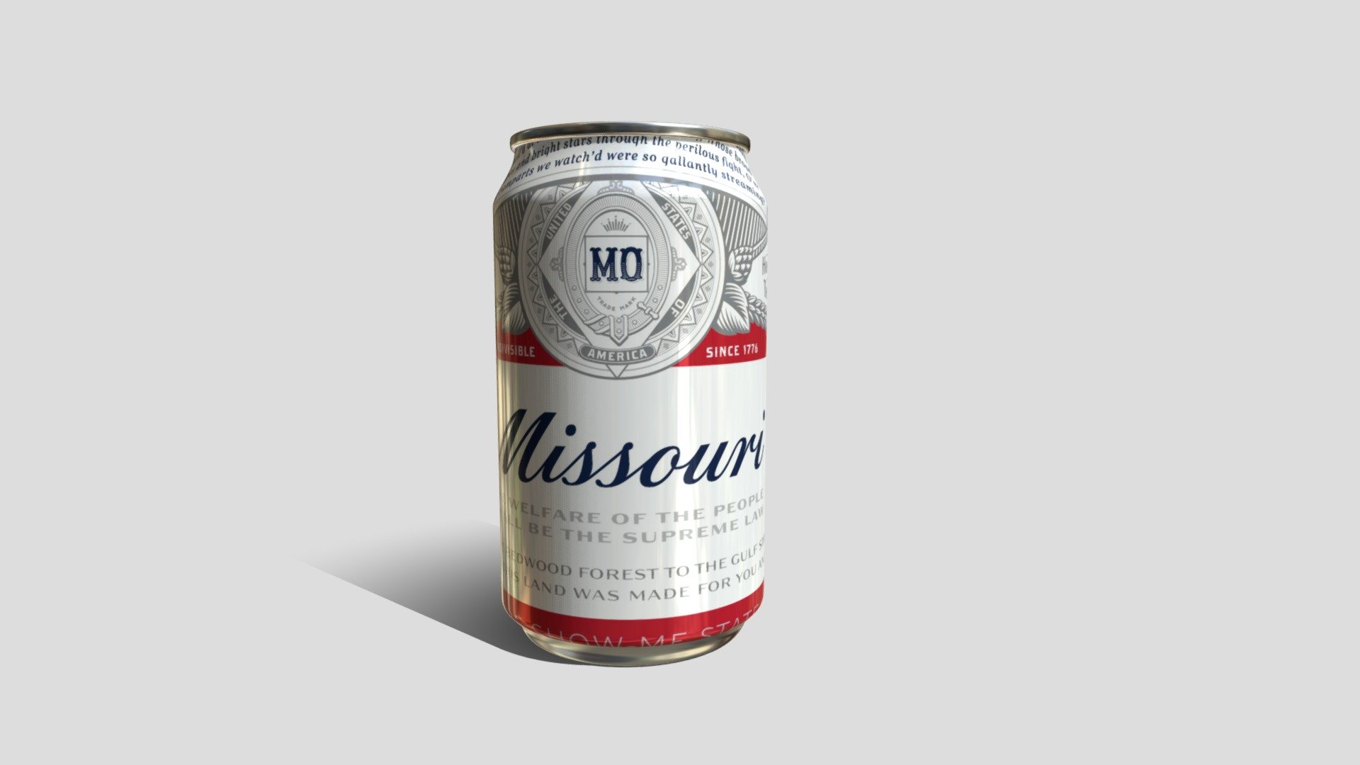 BEER CAN bud missouri - 3D model by Davide Specchi (@Davide.Specchi) 3d model