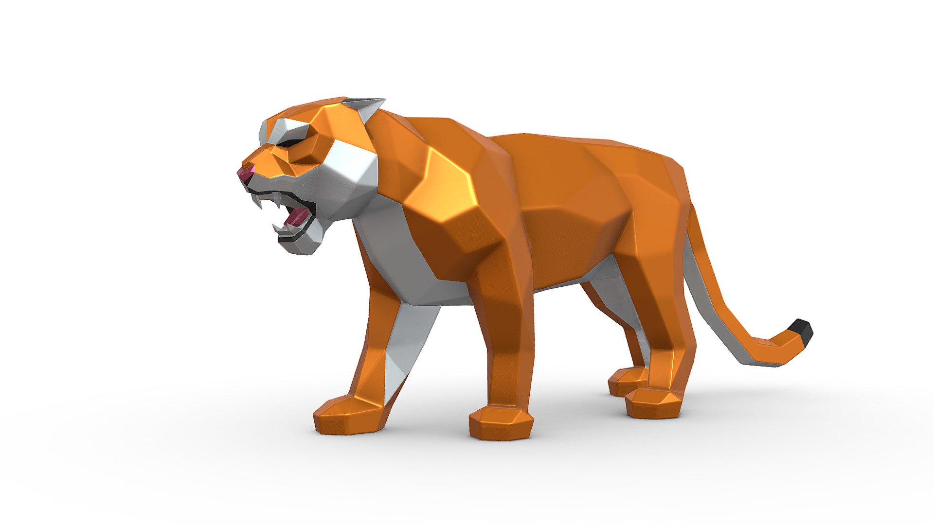 Tiger - 3D model by PolyArt (@ivan2020) 3d model
