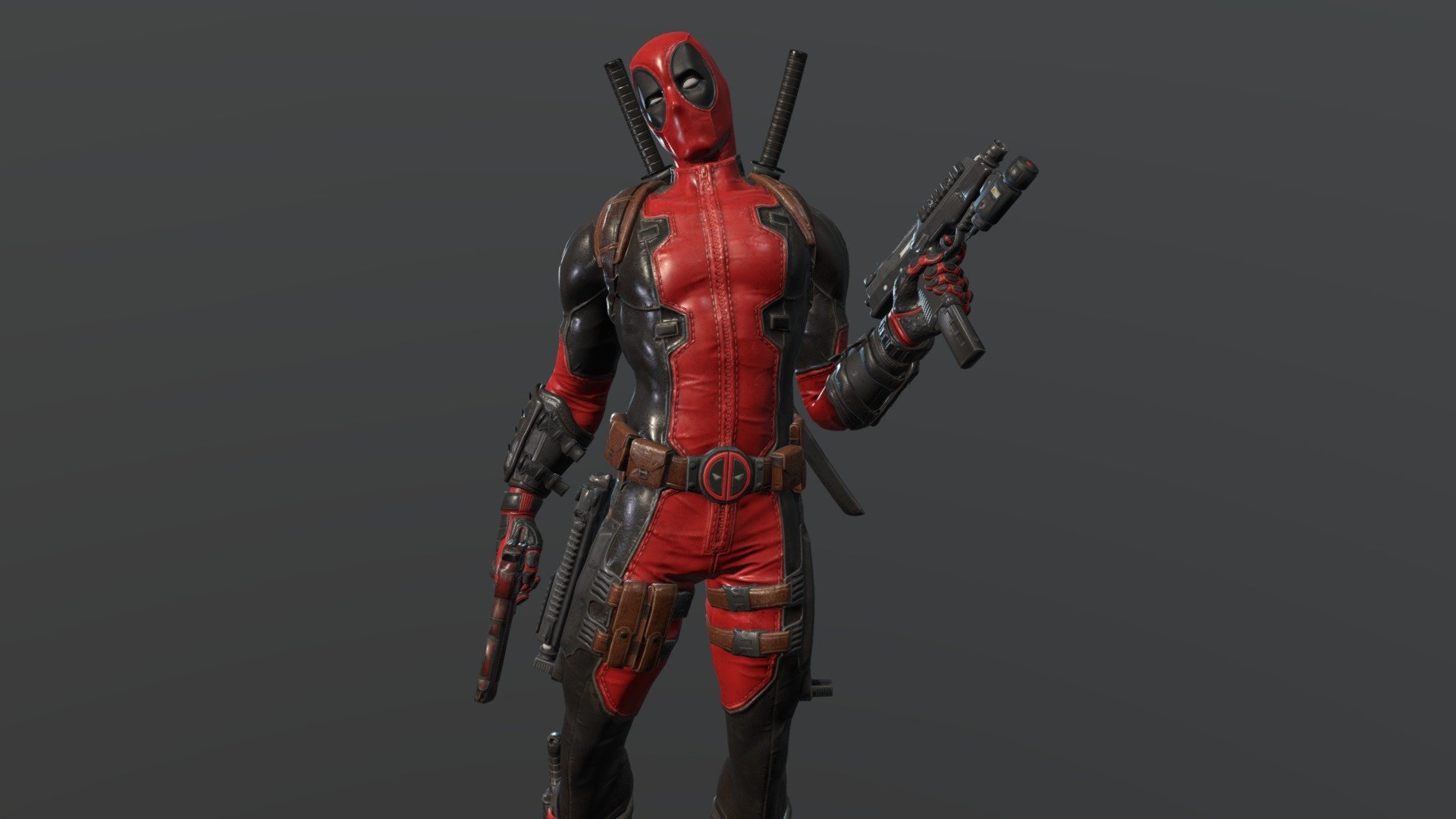 Deadpool's model for Marvel Powers United VR that I made at Sanzaru Games. I created all of his weapons and attachments, aside from the Desert Eagle model which was originally made by me. Thanks for looking! - Deadpool - high 3D ploy ready for games - Download Free 3D model by anes.ar 3d model
