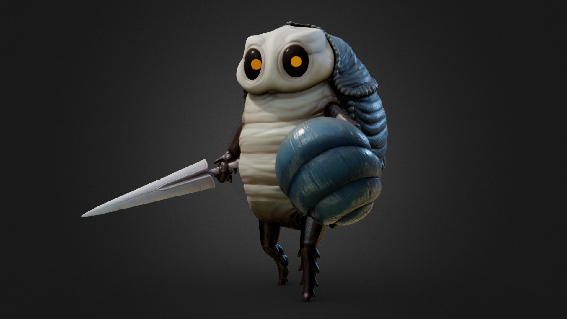 Fan art of the Husk Warrior from Hollow Knight, one of the first enemies from the game.

Sculpted in Blender and textured with Substance Painter 3d model