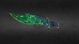 Emerald Bowie Knife bowie, bowieknife, substancepainter, substance, weapon, maya, knife