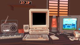 GAME ROOM | Pixel Art retro, console, oldschool, 80s, snes, nes, game, blender, pixel, radio, pixelart