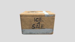 Cooler Styro Ice cooler, low-poly, lowpoly