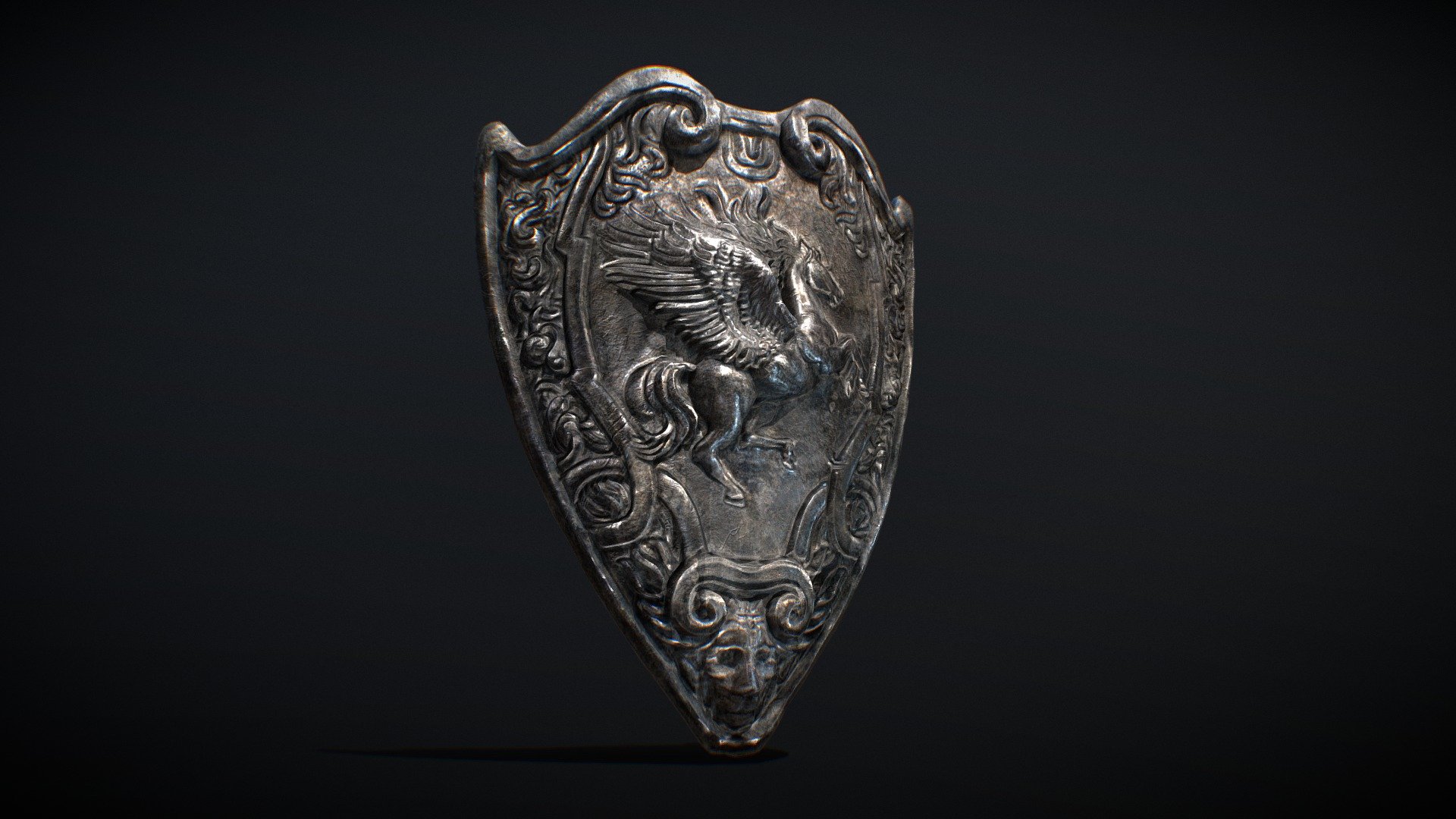 This is old medieval shield for some game scene. You can use this asset for free.  Texel density is 9.93 for 2K UV map. 4К maps 3d model