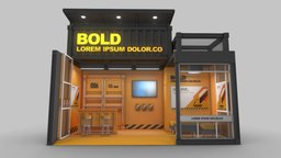 EXHIBITION STAND 006 18 sqm exhibit, expo, event, booth, advertising, exhibition-stand, container, industrial, exhibition-design