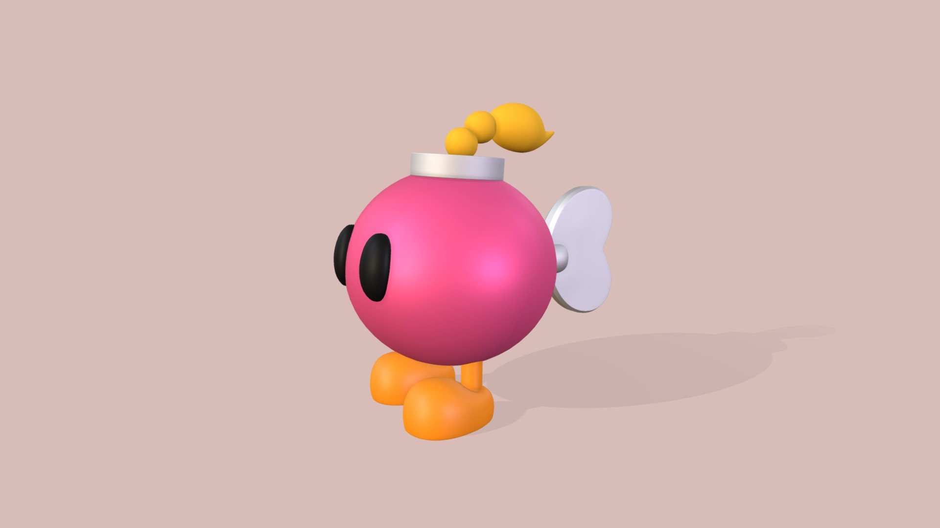 a 3d model of a rare character considering that she only appears in paper mario 64.
This work is composed of 10 objects (including armature) and to publish it on this site I applied 2 levels of subdivision.

enjoy;) &hellip; - Bombette - 3D model by JuanGomez (@GomezJuan) 3d model