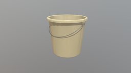 Freebie bucket, dirty, game-ready, asset, game, plastic