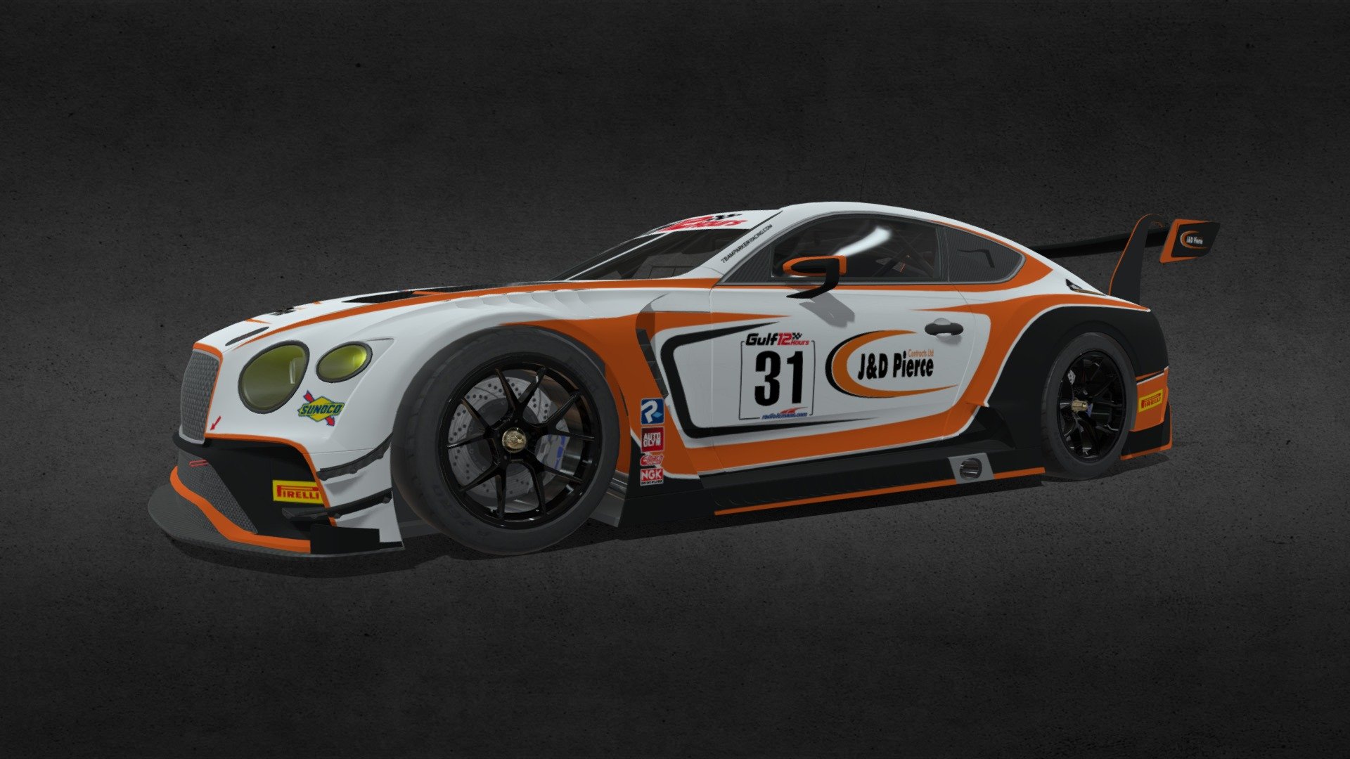 Engine

4.0-litre direct injection twin-turbo V8, Cosworth engine management system

Max Power

Approx. 550 bhp derestricted - Bentley Continental GT3 - 3D model by All-Wide (@dsm350) 3d model