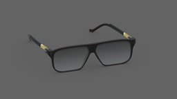 Big Frame Sunglasses Low Poly PBR eye, modern, frame, rectangular, heart, half, fashion, accessories, classic, aviator, sunglasses, vr, ar, round, glasses, realistic, eyeglasses, shutter, gradient, metaverse, polarized, character, glass, asset, game, 3d, pbr, low, poly, rimless, brownline, bug-eye