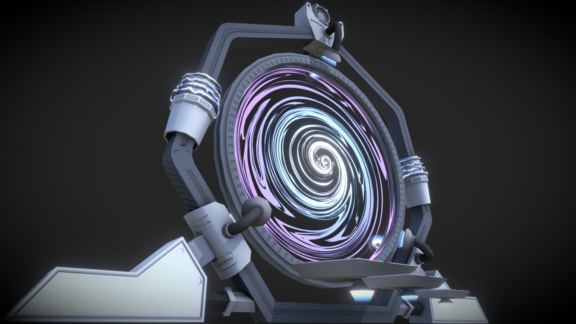 I wish I had a portal to another dimension&hellip;

This is an old model I started in a previous Sketchfab's challenge (I wish I could had a&hellip;) which I left because I ran out of time and then recently I decided to get back to finish and animate it! - A portal to another dimension - 3D model by Leandrovski 3d model