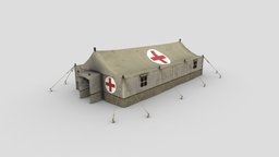 Military Tent base, tent, exterior, camp, military-base, pbr-game-ready, substancepainter, substance