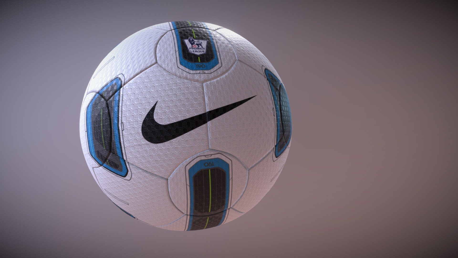 Nike T90 Tracer high-poly model, 2048 resolution however the textures were made using vectorial shapes in Photoshop, thus can be up-scaled even further 3d model