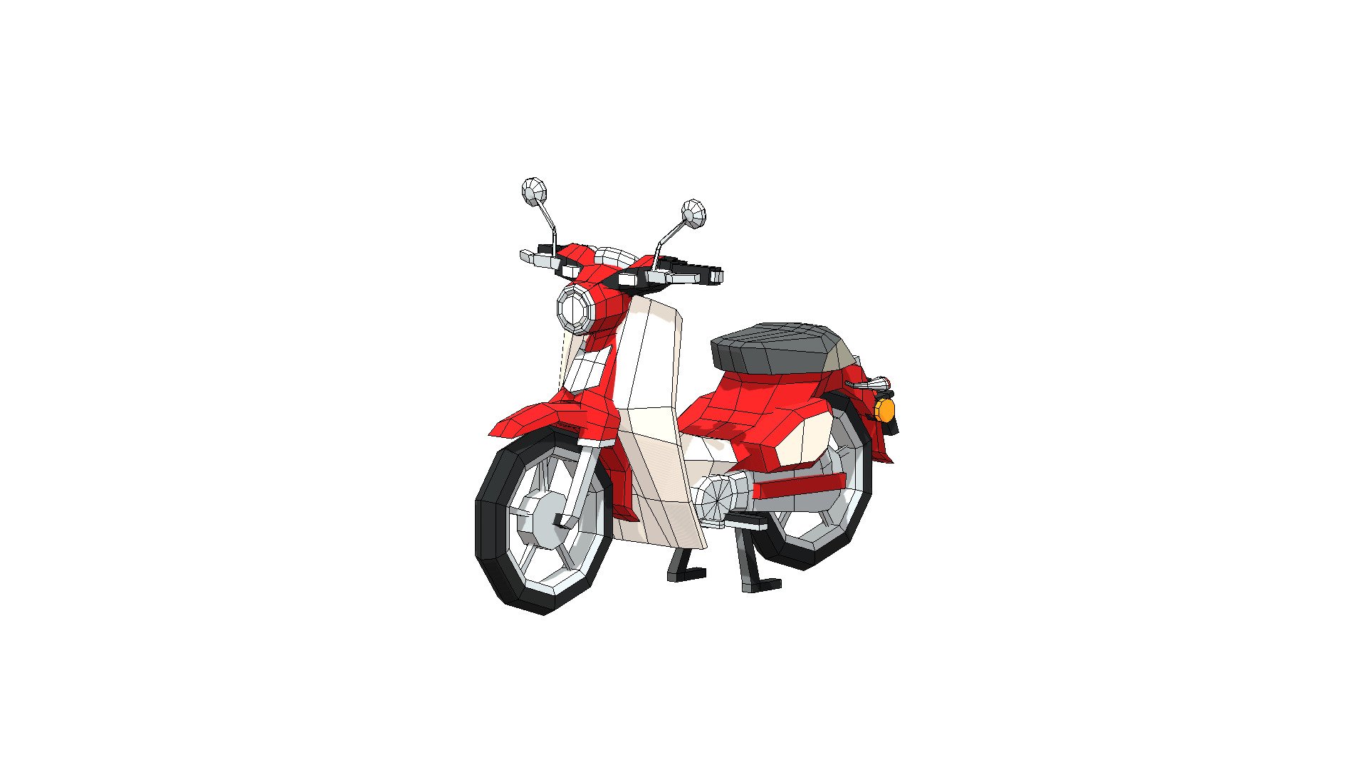 Another bike I like :V - Low Poly Honda Super Cub - 3D model by nnneato 3d model