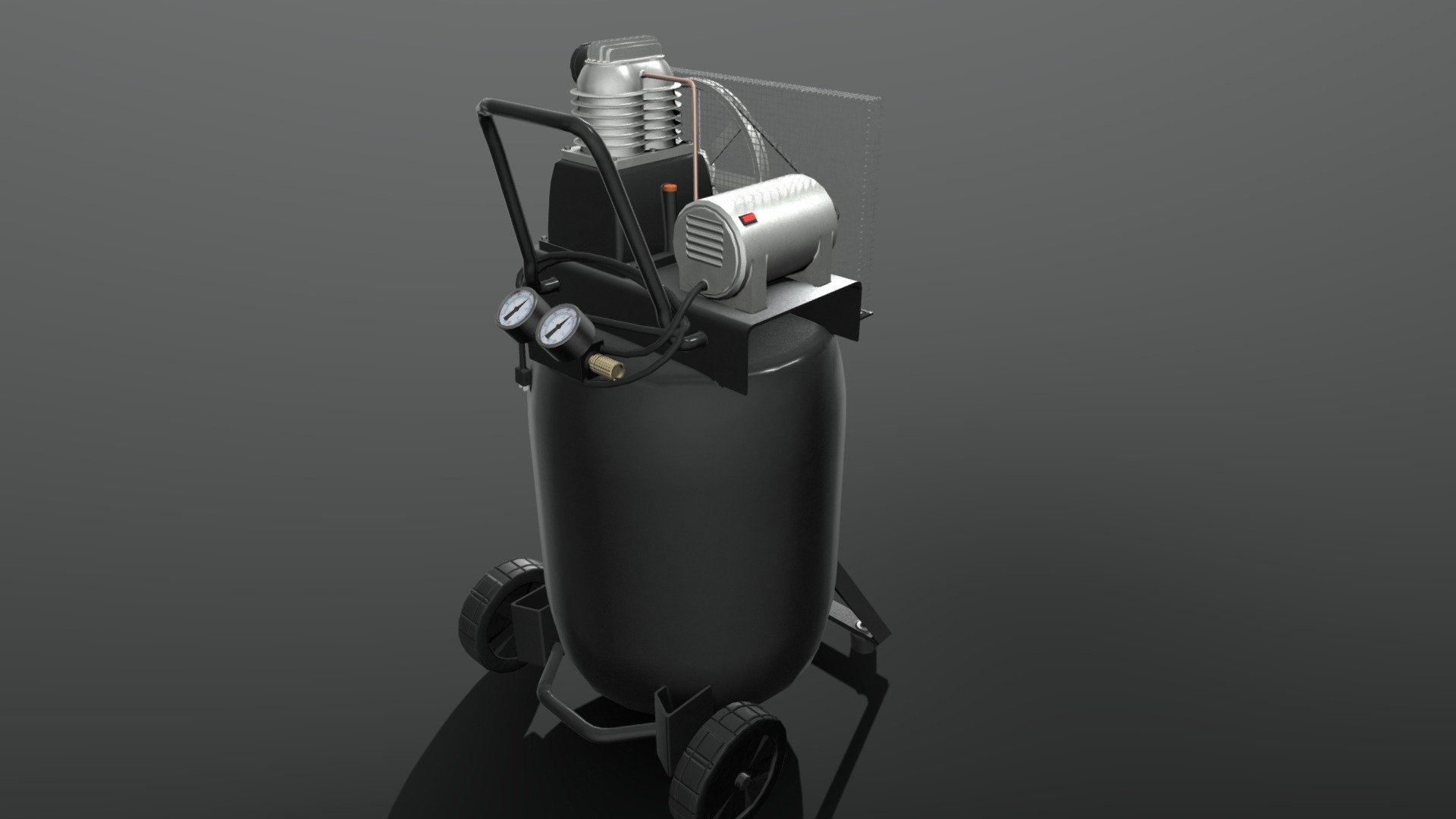 Here is a AC Compressor. I like modeling everyday tools. Did this after a Central Penumatic one I have 3d model