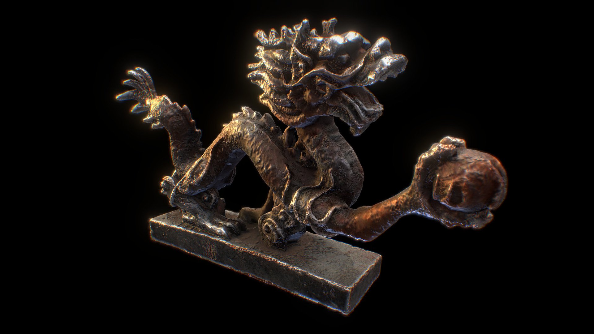 Chinese dragon statue
object scanned in 3d with photogrammetry technique - Rusty Dragon statue -  Estatua Dragón Oxidado - Buy Royalty Free 3D model by Lucid Dreams (@lucid_dreams_visuals) 3d model