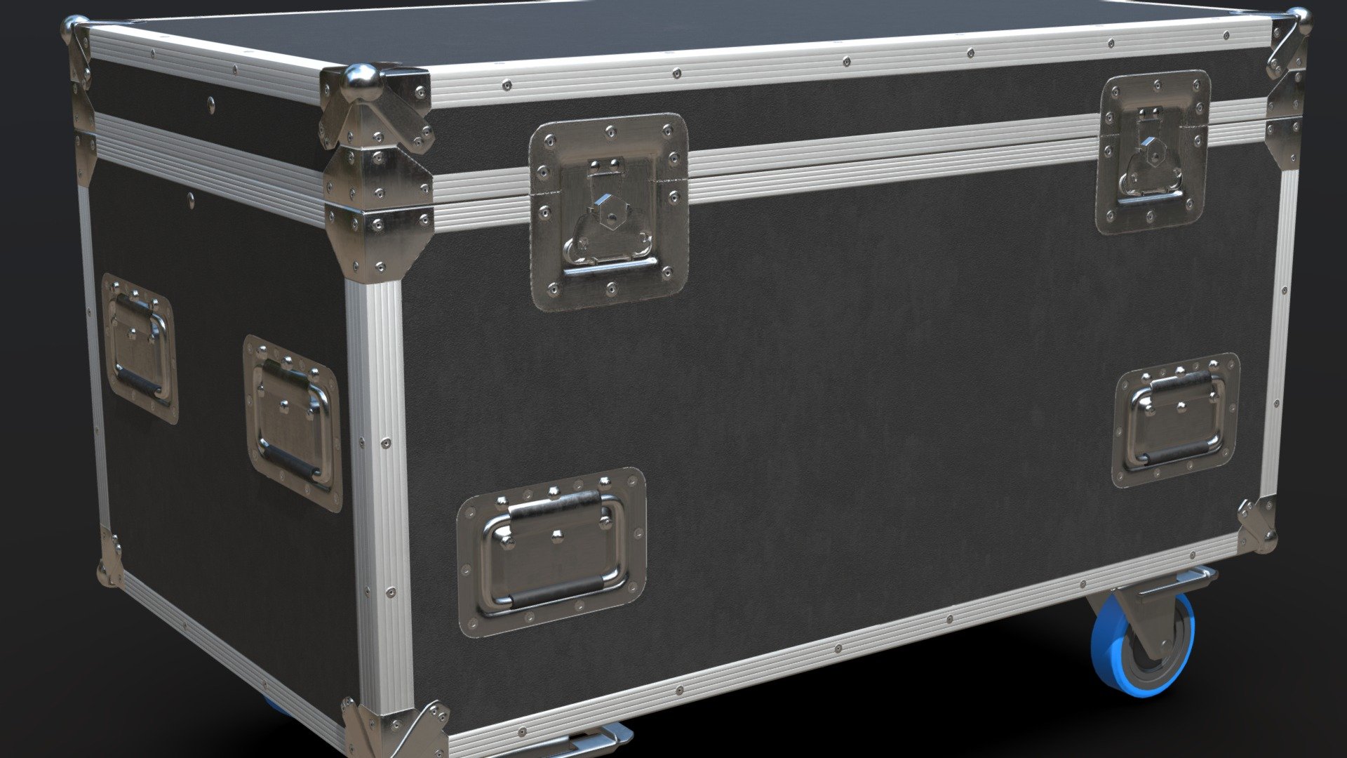 The case and the wheels have different textures. This makes it easier to make them invisible. The wheels are separate objects with a well attached origin point.
Low poly so that it can also be integrated into a game or for architects for visualizations.

When you buy this case you will receive the Blender file too.

Used software: 
Blender and Substance Painter.

PBR textures for metal-rough workflow 3d model