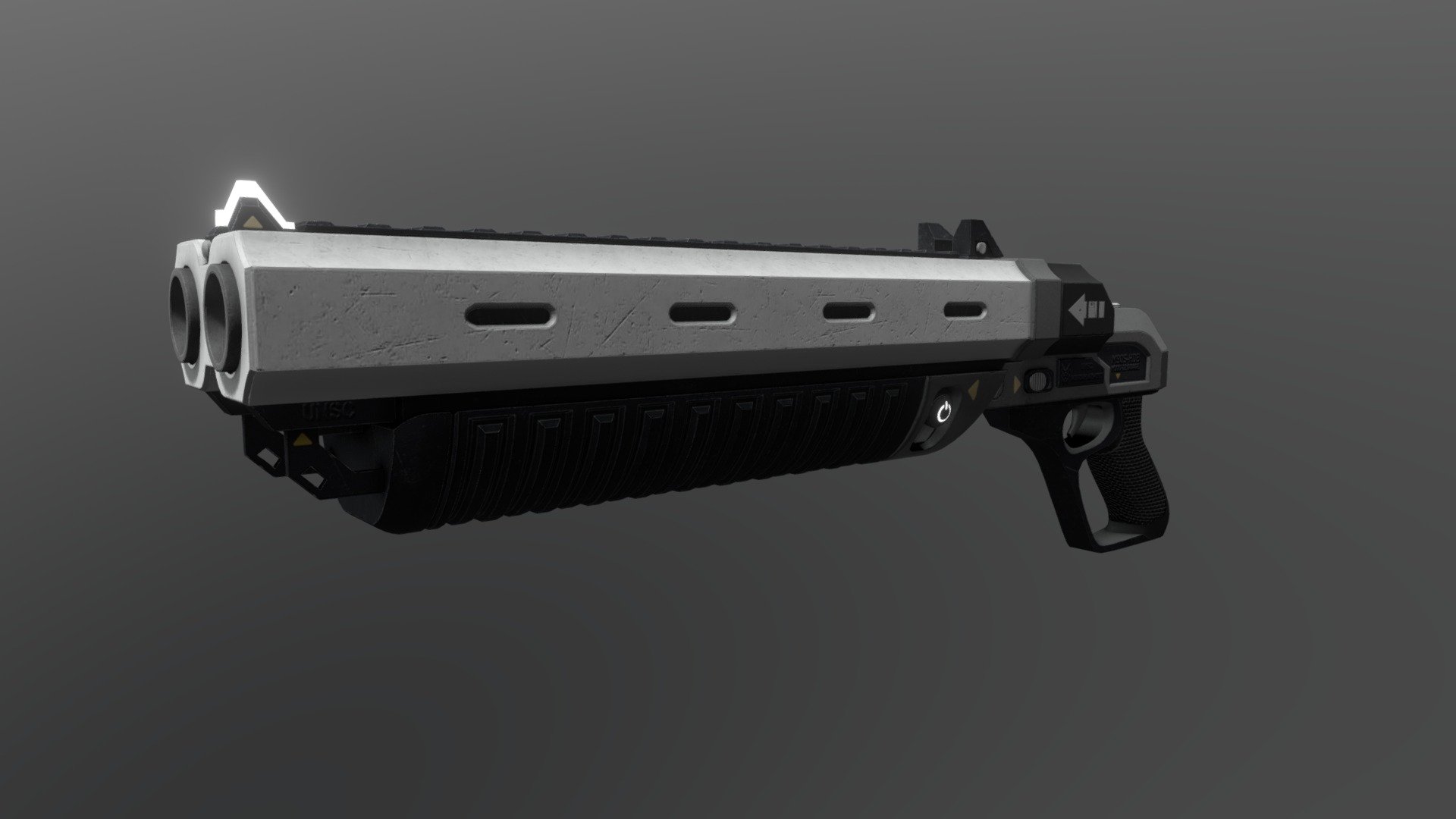 A custom modelled Halo UNSC themed double barrel model I named it the
M90S-HDB 20 Guage Heavy Double Barrel Field Shotgun.

Modelled in Blender, textured in Substance Painter.

Halo franchise belongs to 343 Industries and Microsoft - UNSC M90S-Heavy Double Barrel - Download Free 3D model by Aegis_Wolf 3d model