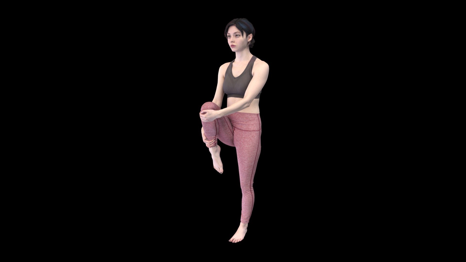 Amy in a knee to chest stretch exercise pose wearing yoga outfit.

Product Features:




Game Engine and PBR ready

High Poly

Textures:

All maps are in PNG format.




Diffuse Map (8192x8192)

Specular Map (8192x8192)

Roughness Map (8192x8192)

Normal Map (8192x8192)

SSS Map (8192x8192)

Model Polycounts:




159860 Faces

79927 Vertices

Available File Formats:




OBJ

FBX

About Human Engine:

Using our 150 DSLR Photogrammetry rig, we create 3D and 4D assets for Games, VFX, Movies, Television, Virtual Reality and Augmented Reality. From 3D scanning to rigging, game-engine integration, we have your character creation needs covered 3d model