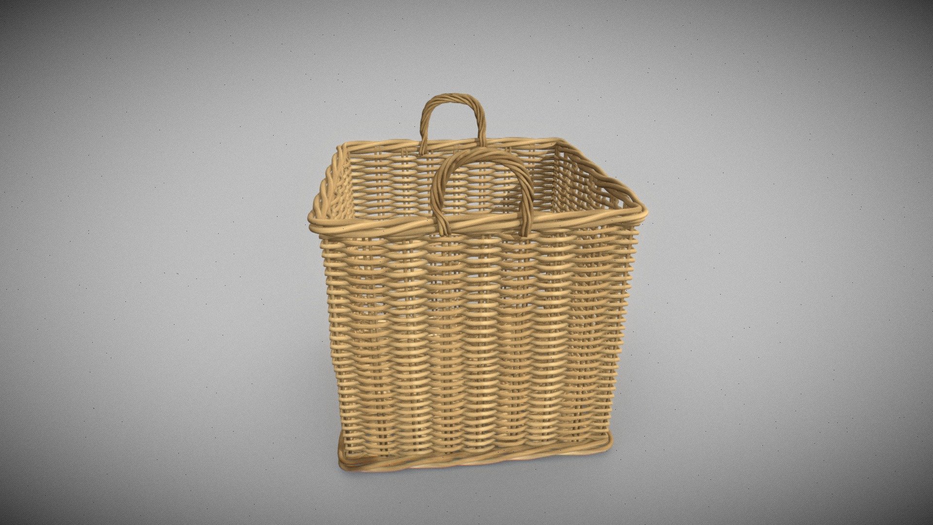 High Poly staw picknick basket with single texture - Straw Basket For Picknick - Buy Royalty Free 3D model by Shayan (@mshayan02) 3d model