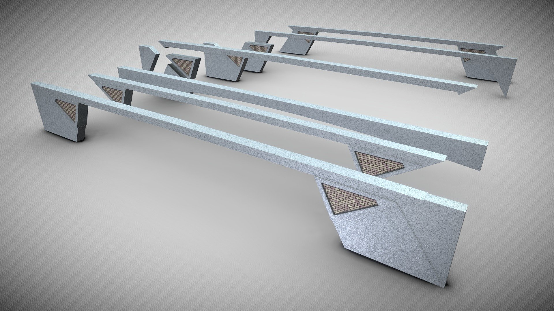 Here are some modular bridge components [1]



PBR texture maps: 




4096 x 4096 



Modeled and textured by 3DHaupt in Blender-2.82 - Modular Bridge Components [1] - Buy Royalty Free 3D model by VIS-All-3D (@VIS-All) 3d model
