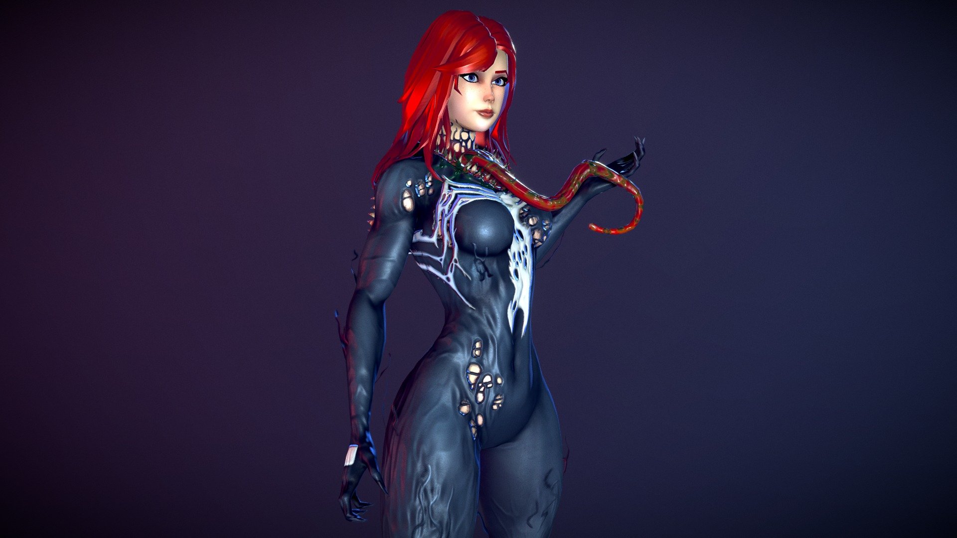 Venomized Mary Jane.

Animation and 3D-model made in Blender, texturing in Substance Painter - Mary Venom - 3D model by RegnadBIT 3d model
