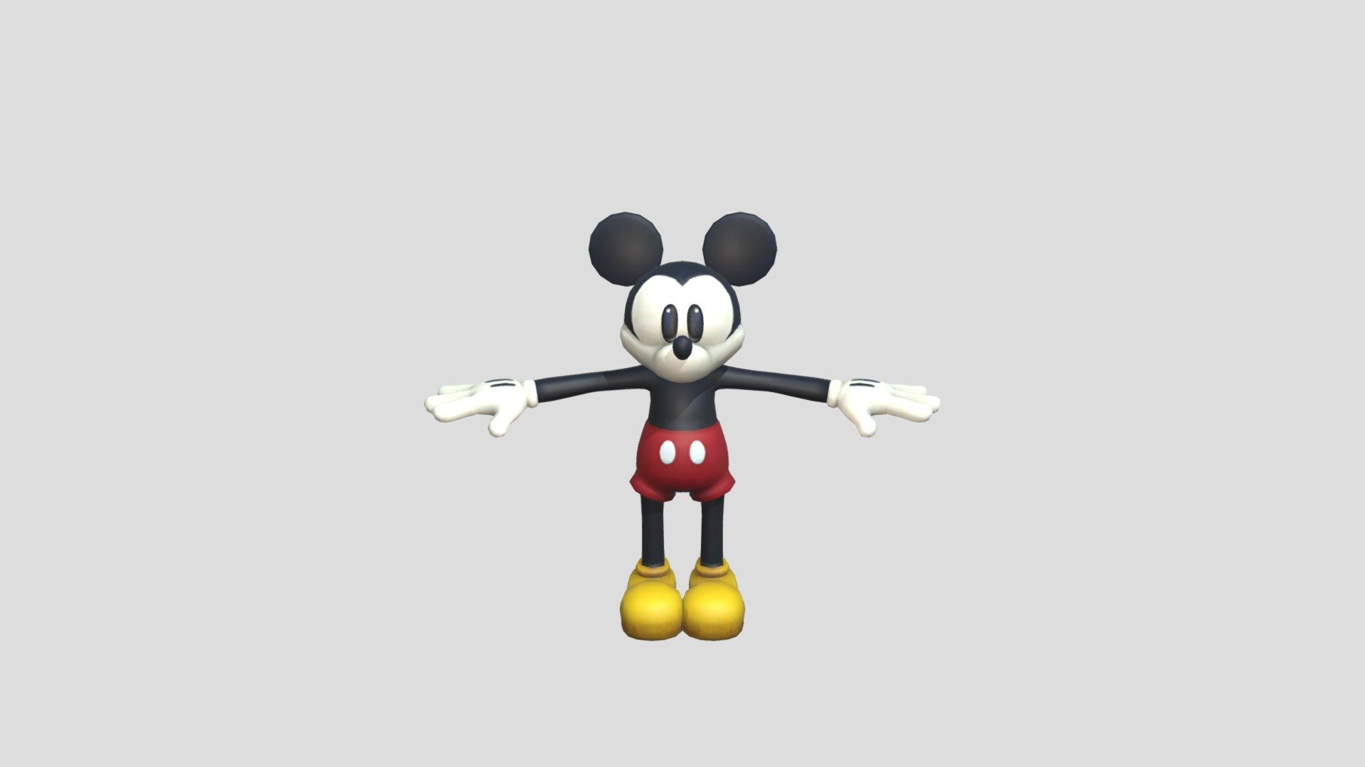 Rig Made By: MockMice - Epic Mickey 2 | Mickey Mouse - Download Free 3D model by msmfnafboi 3d model