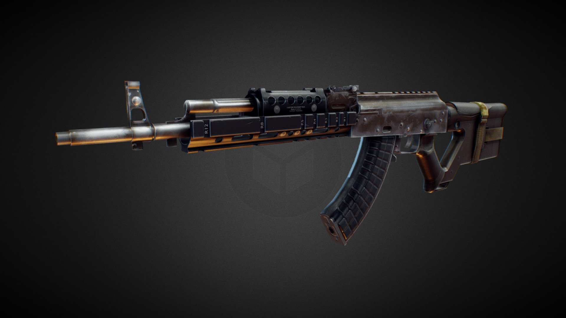 Assault Rifle M762, ready for gaming - Assault Rifle M762 - Buy Royalty Free 3D model by Nik3D (@niksarb) 3d model