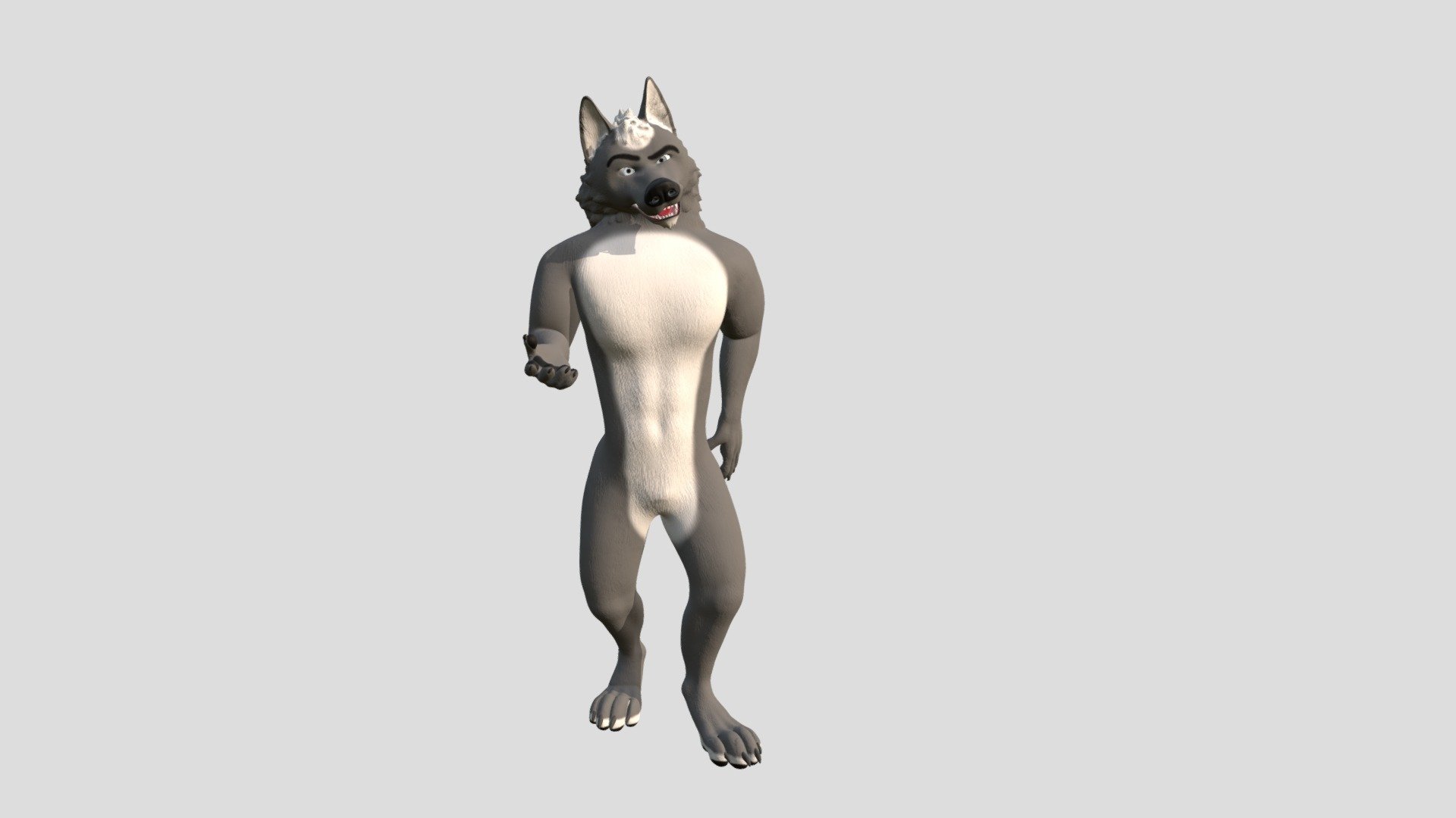 Just some experiments with modeling and texturing - Grey Wolf - 3D model by DigitalLis 3d model