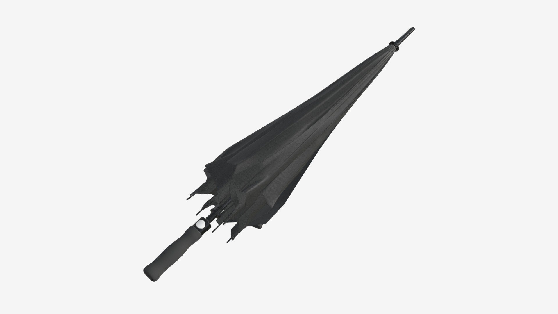 Large automatic umbrella black folded - Buy Royalty Free 3D model by HQ3DMOD (@AivisAstics) 3d model
