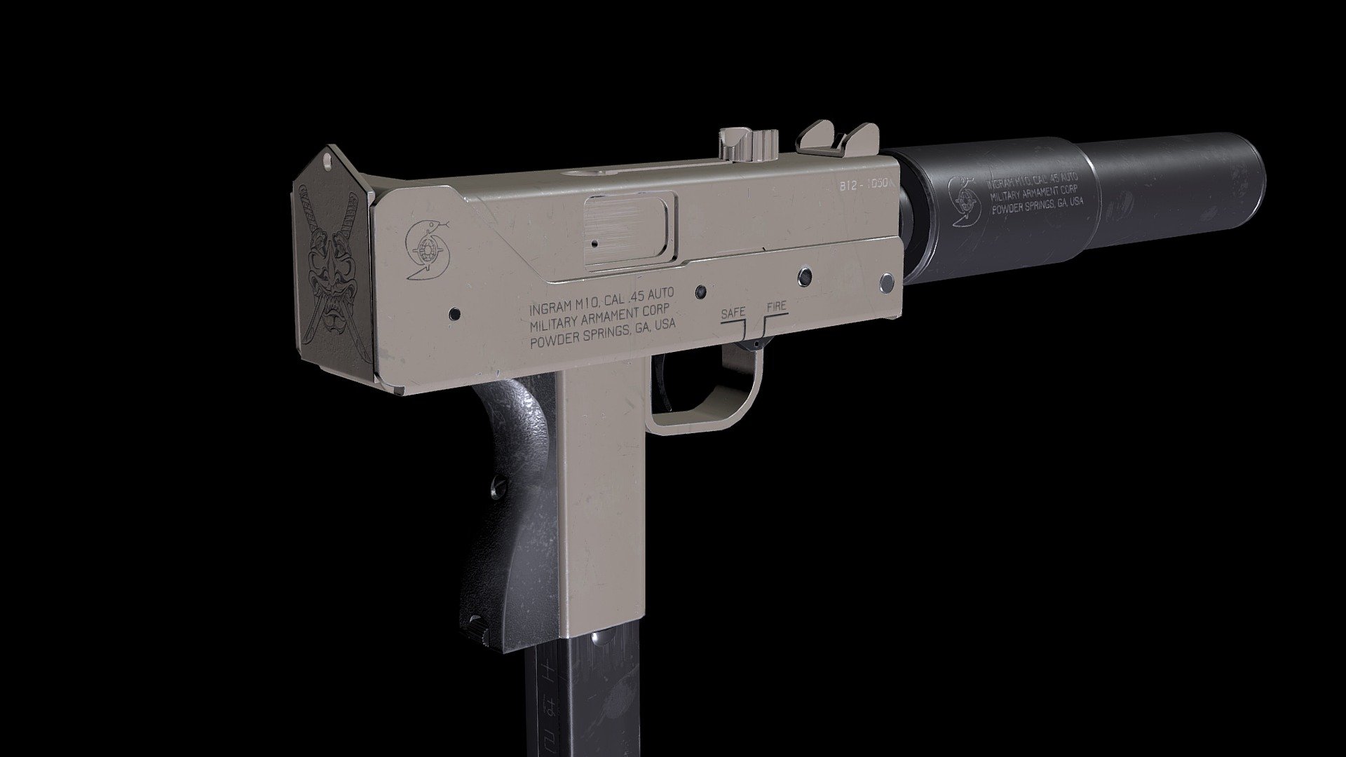 Hi there,
This is my first project, which is a Mac-10. This submachine gun is iconic and that's why I decided to work on it. One 4k texture, 8014 tris.
Special thanks to Artem Komonov, who helped me a lot in the implementation of my project 3d model
